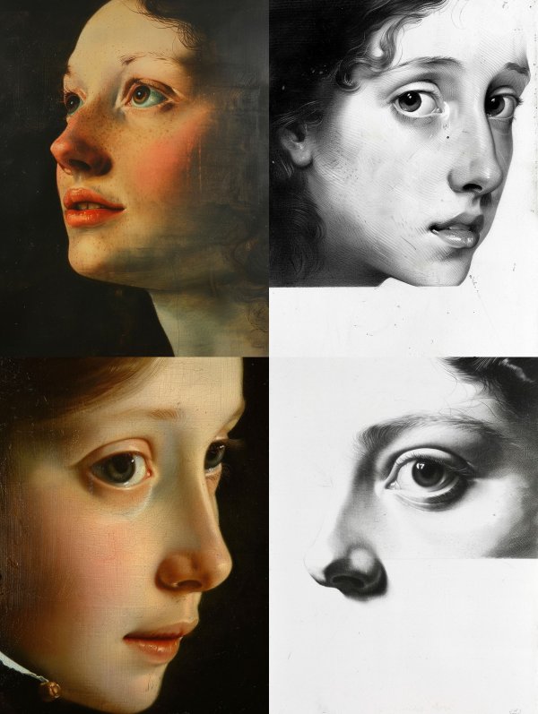 Classical Portraiture and Charcoal Studies