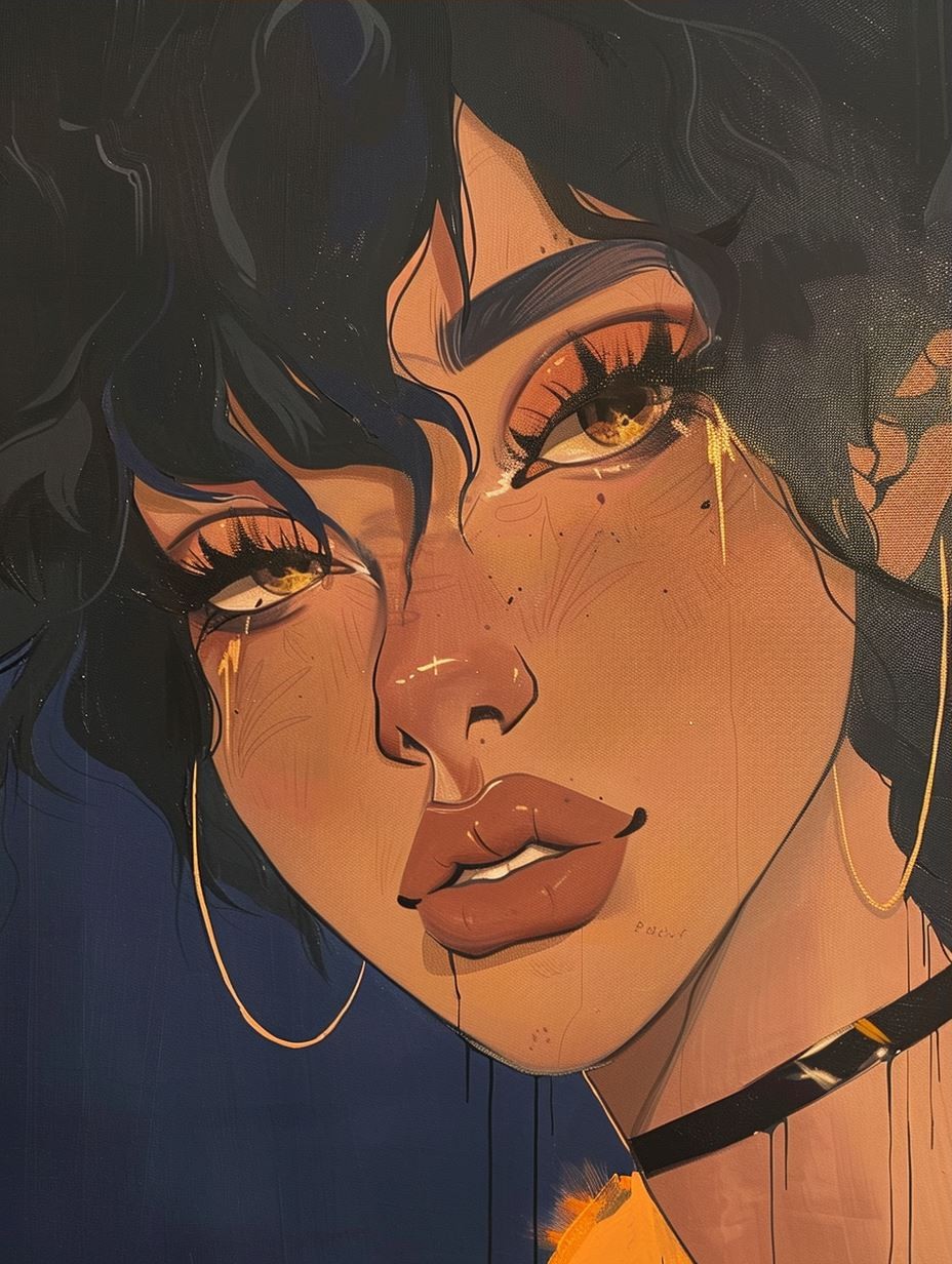 Azure Gaze Melancholy