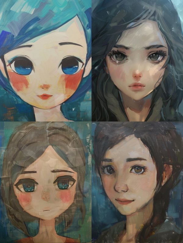 Ethereal Azure Dream Portrait
