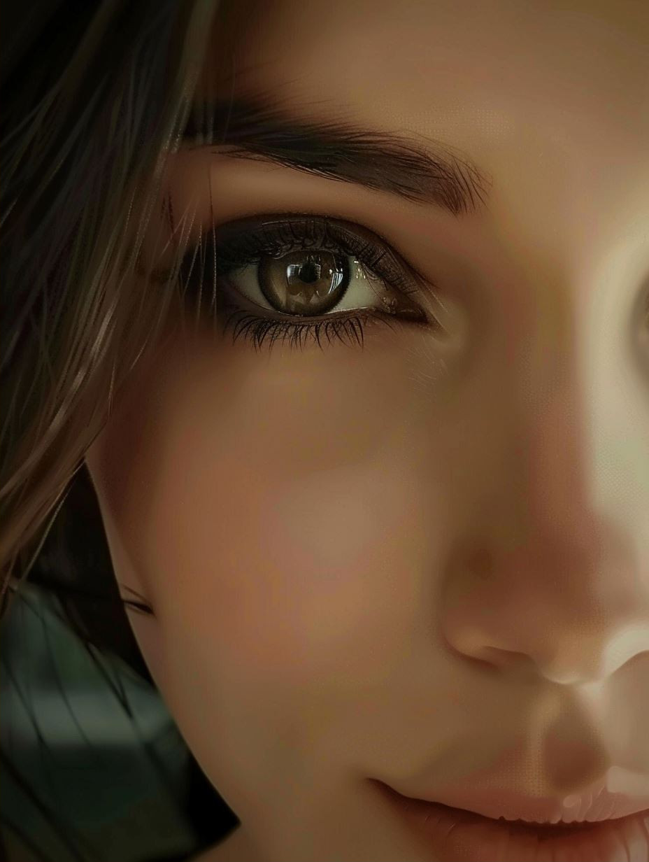 Ethereal Glow Digital Portrait