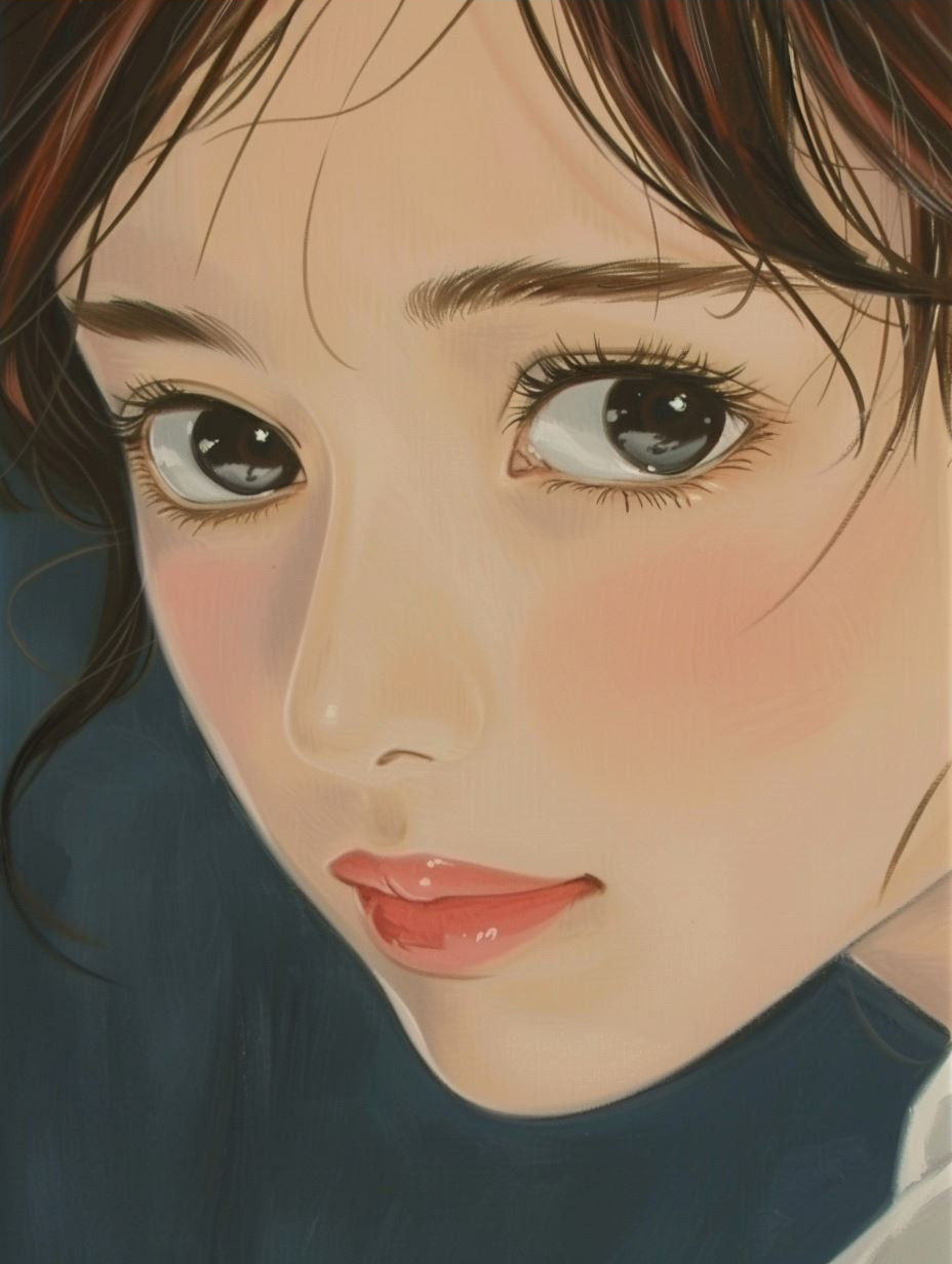 Minimalist Modern Anime Portrait - Image 4