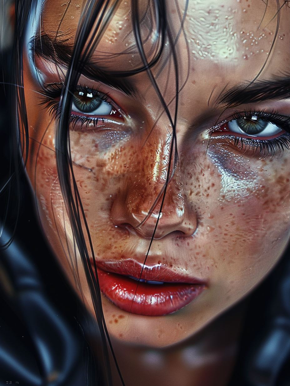 Hyper-Realistic Dewy Skin Portrait - Image 1