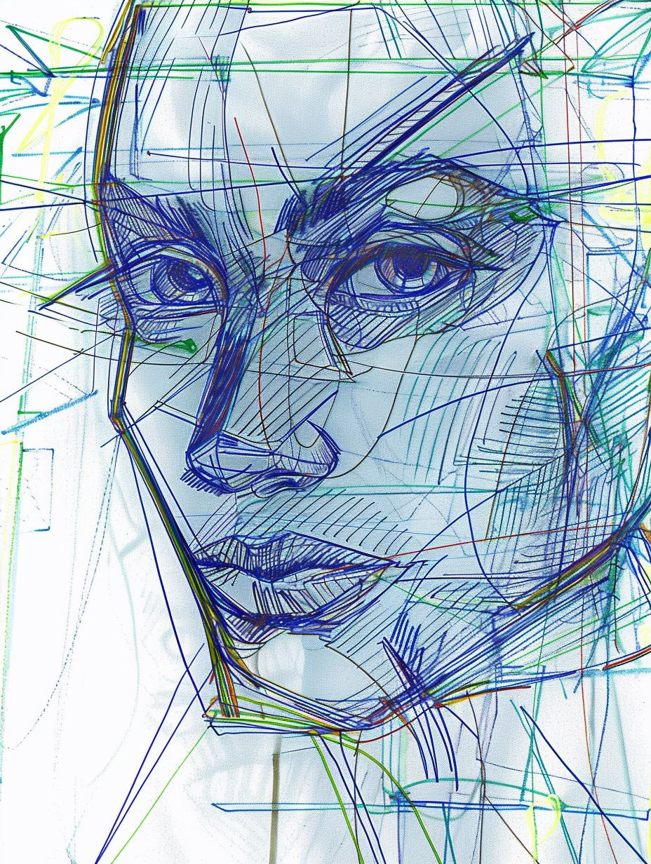 Abstract Geometric Portrait Study
