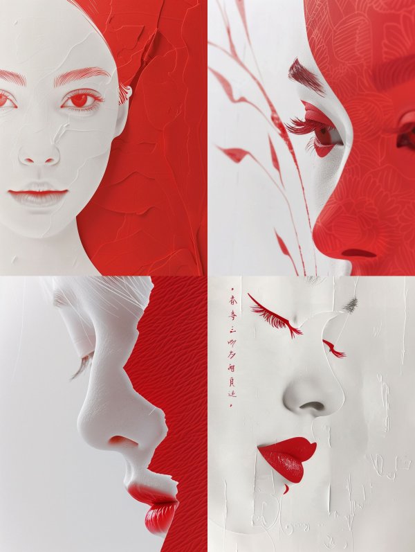 Crimson Layers of Sculpted Silence