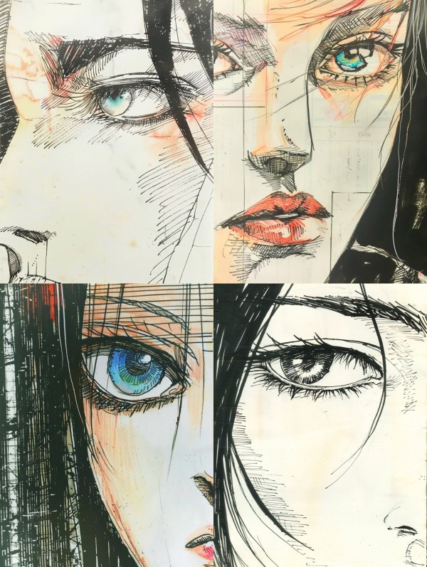 Ink Etched Gaze