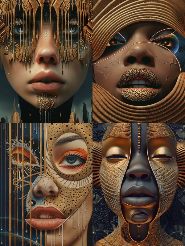Golden Gilded Visage