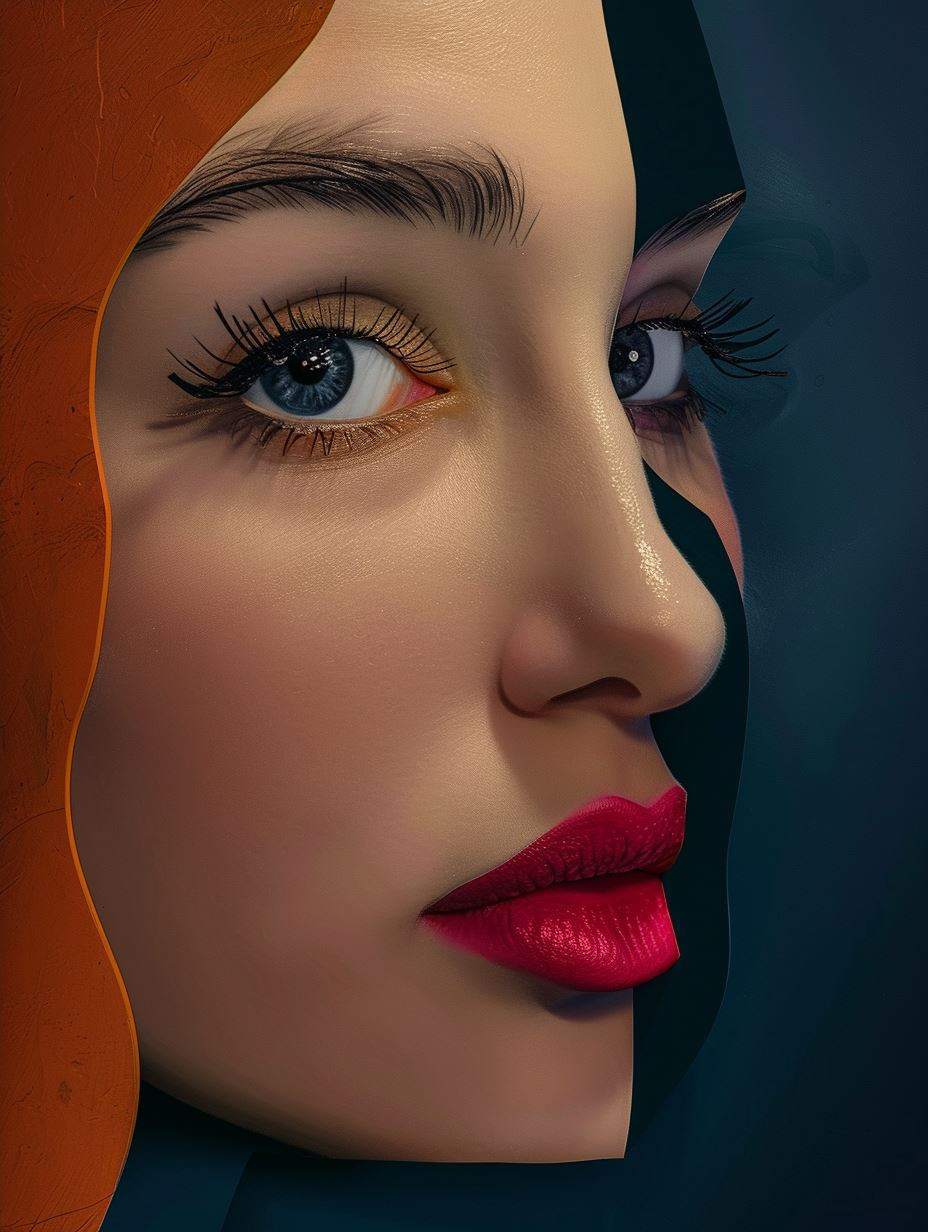 Fragmented Beauty in Vivid Contrast