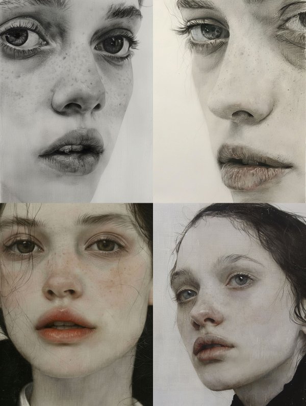 Hyper-Realistic Charcoal Portrait Study