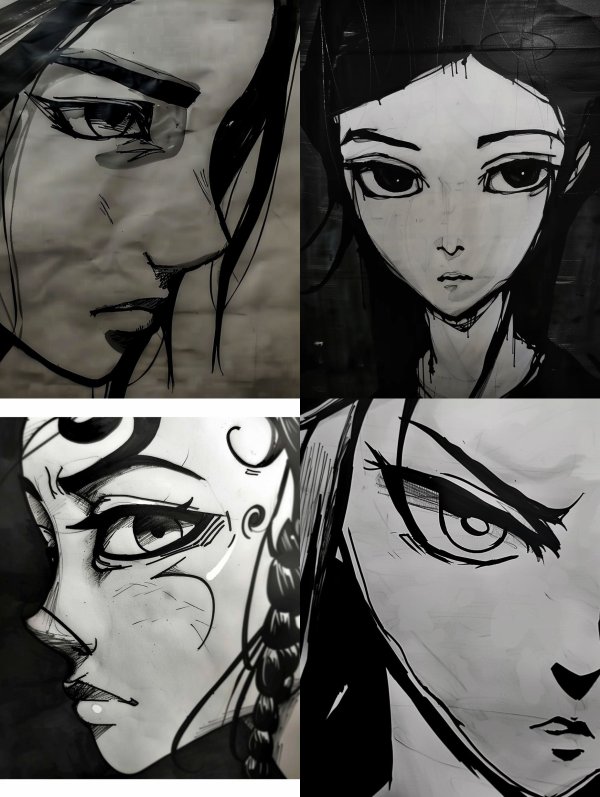 Noir Ink Portrait Study
