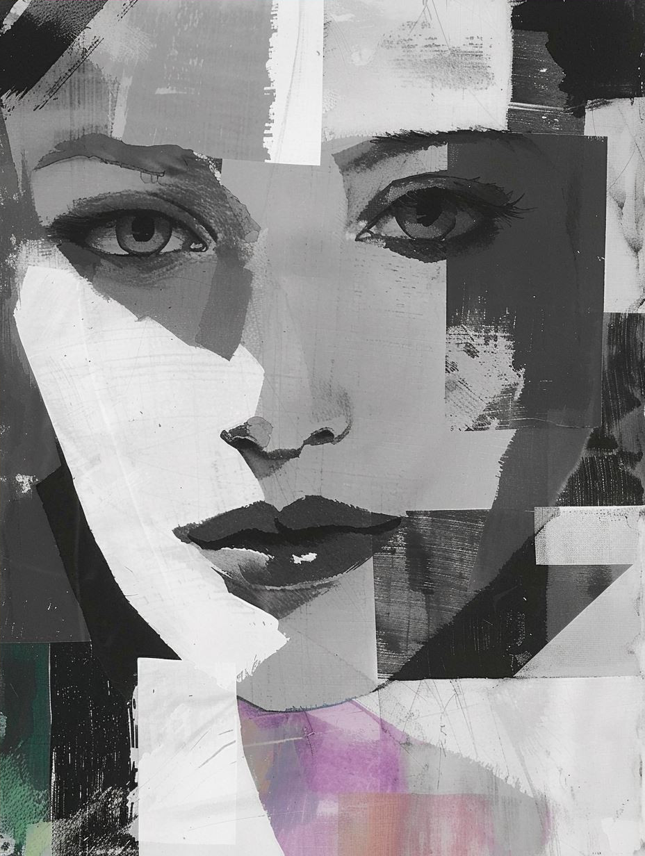 Fragmented Soul Mixed Media Portrait