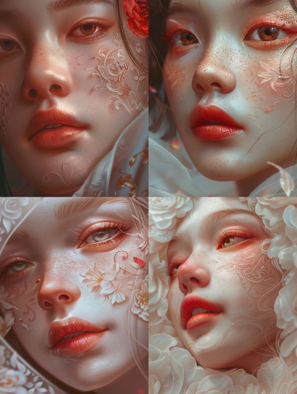 Ethereal Porcelain Bloom