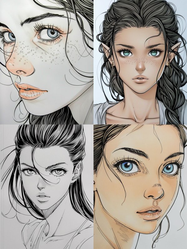 Ethereal Ink Portrait