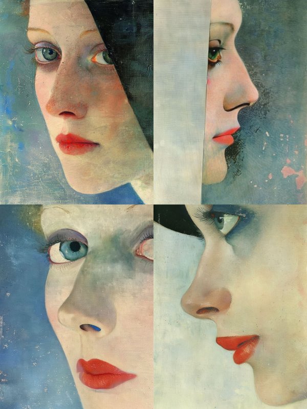 Ethereal Gaze in Distressed Oil
