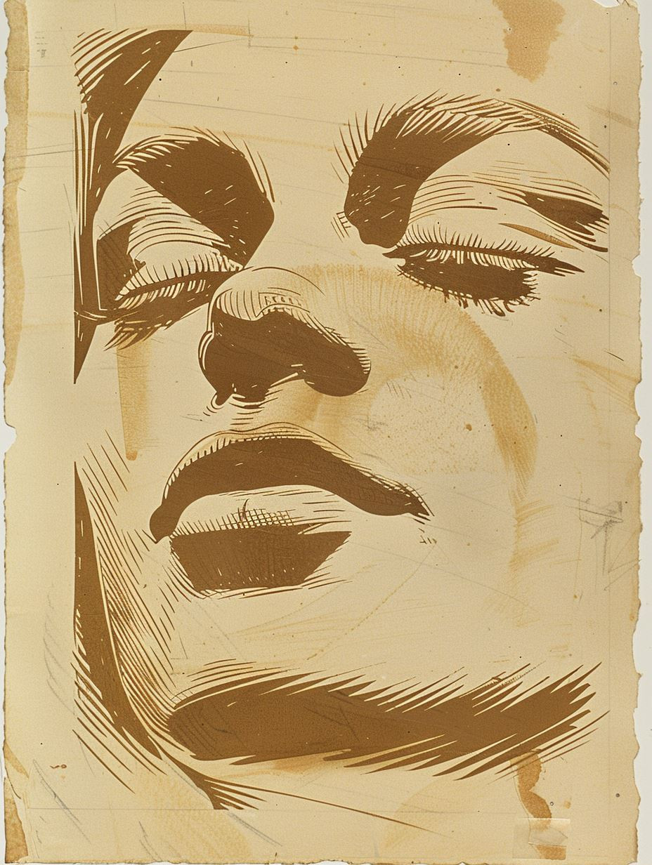 Indigo Ink Portrait Study