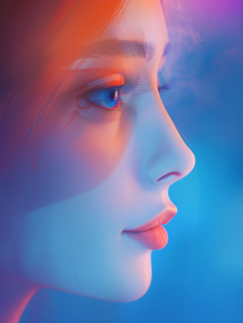 Ethereal Neon Dream Portrait