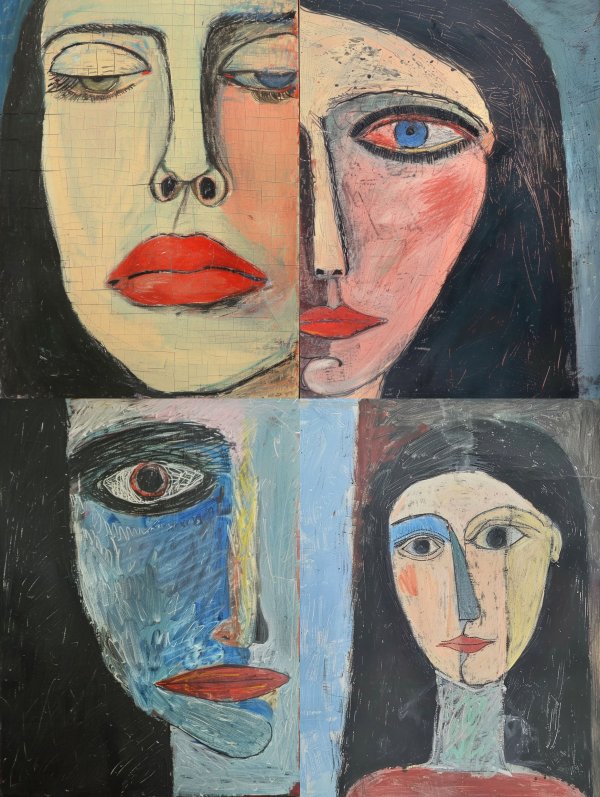 Fragmented Faces of Modern Emotion
