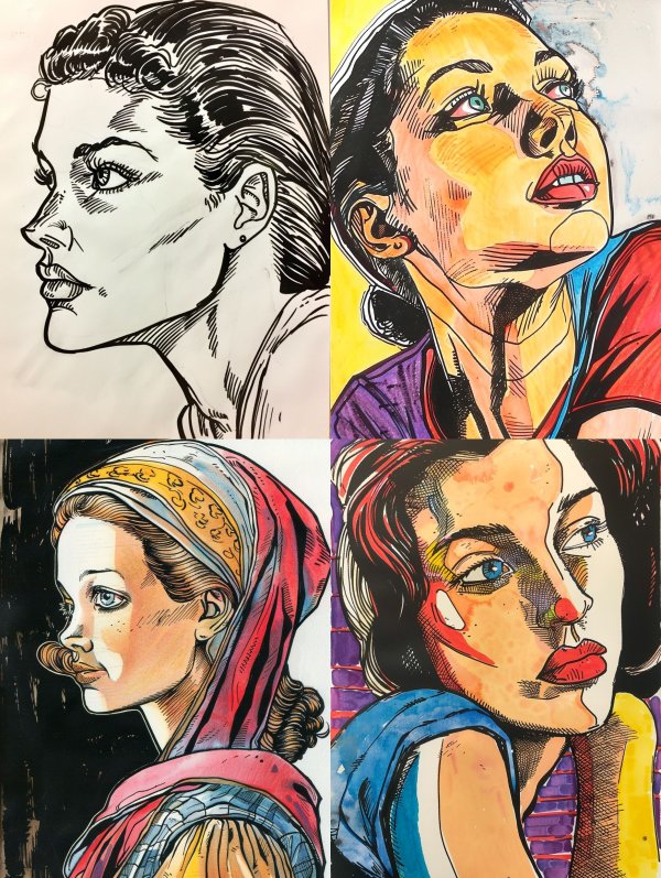 Ink Noir Portrait