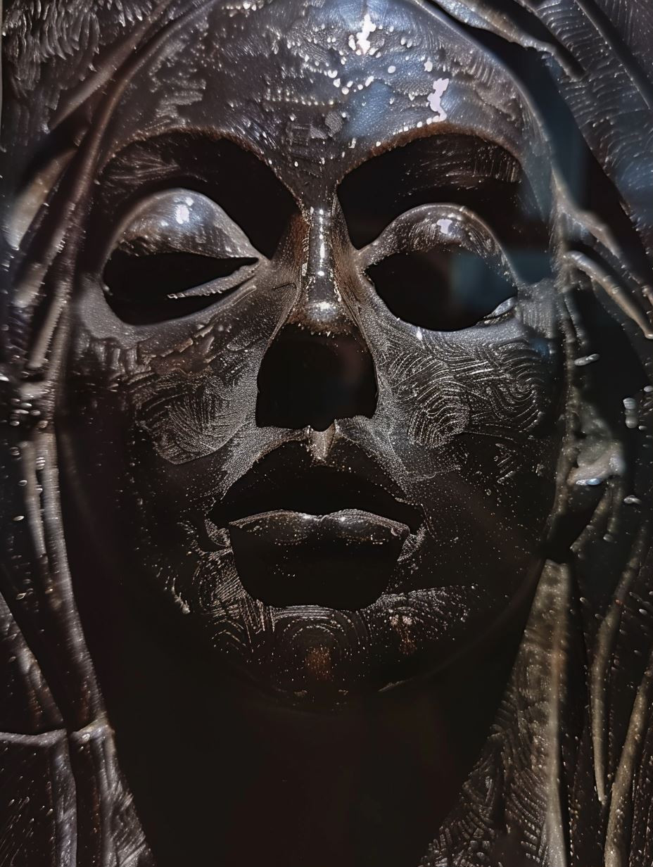 Dark Obsidian Ethereal Mask