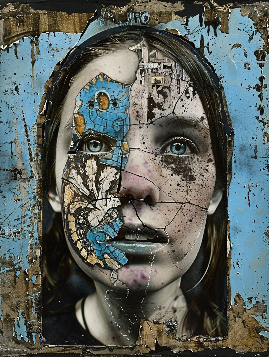 Fragmented Soul Surrealist Portrait