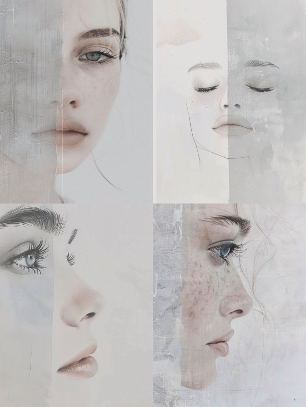 Ethereal Fragments of Feminine Grace