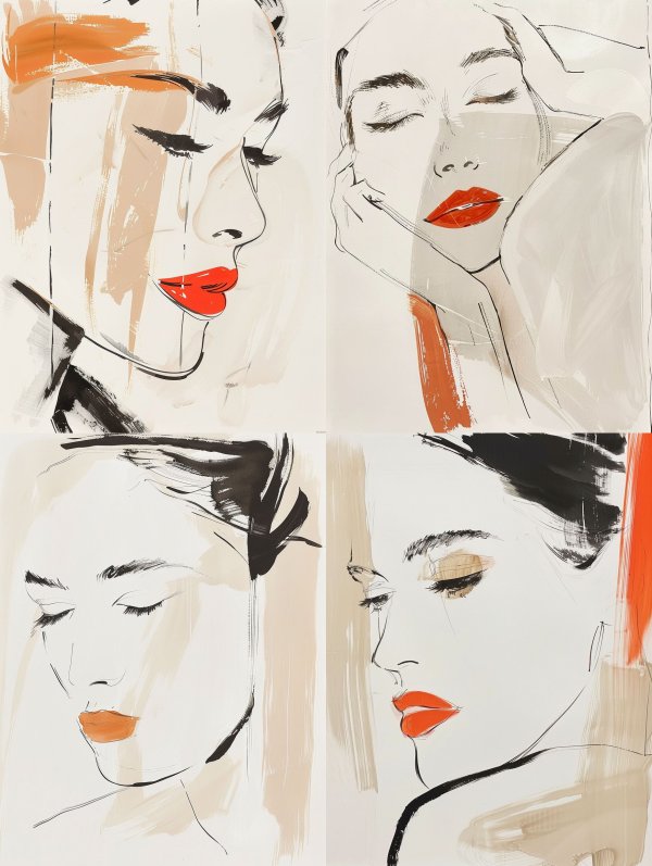 Abstract Minimalist Fashion Portrait