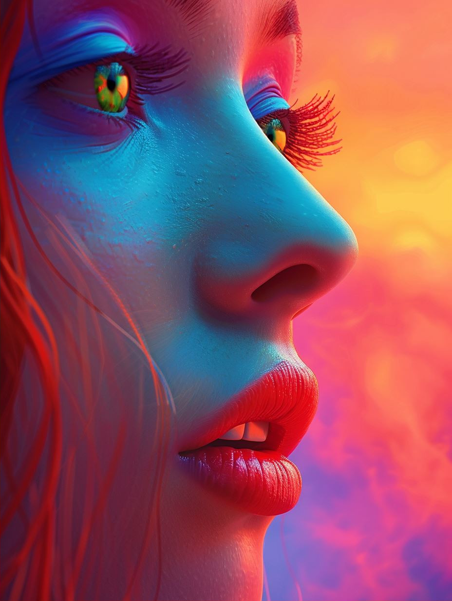Neon Dream Ethereal Portrait