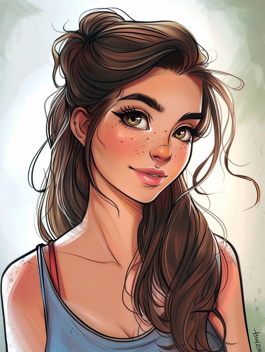 Sun-Kissed Digital Portrait Art