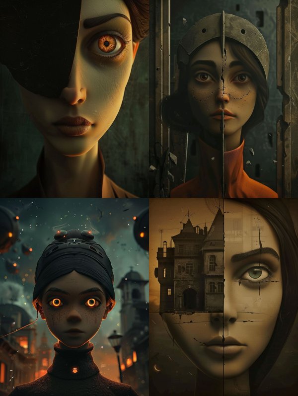 The Divided Gaze Portrait