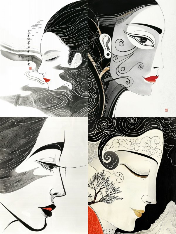 Ink Wash Elegance