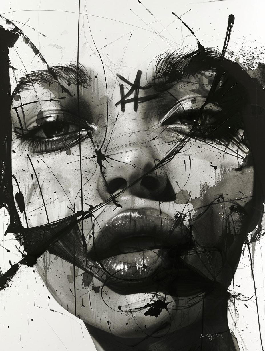Fragmented Ink Soul Portrait - Image 4