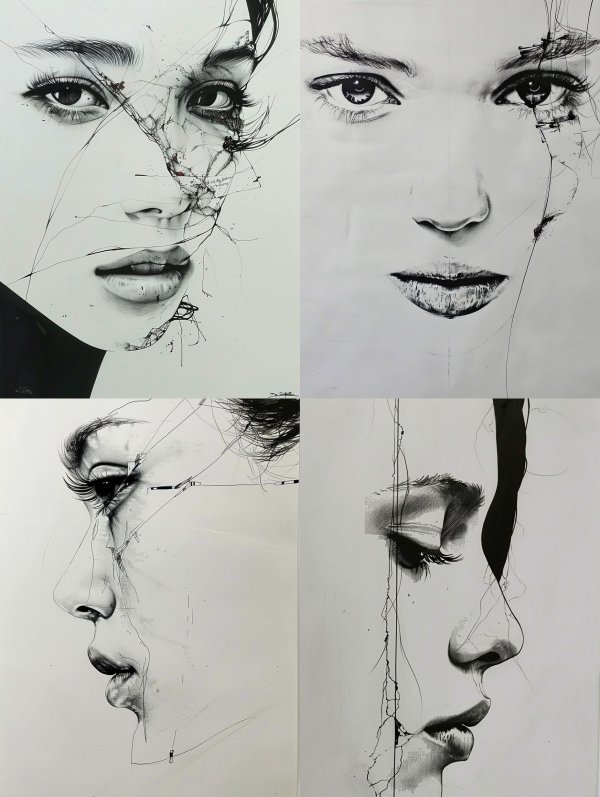 Fragmented Soul in Ink