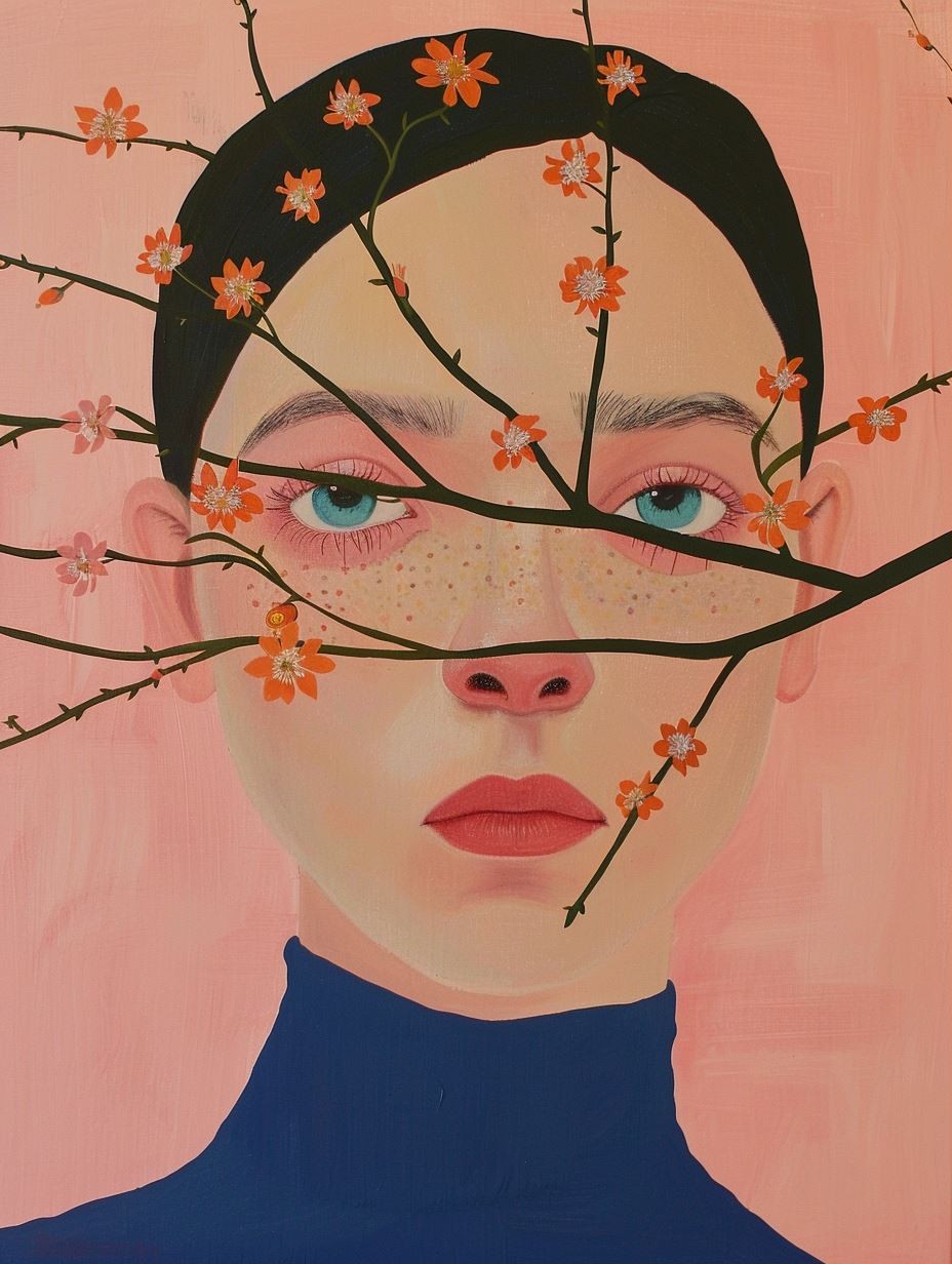 Floral Veil Portrait