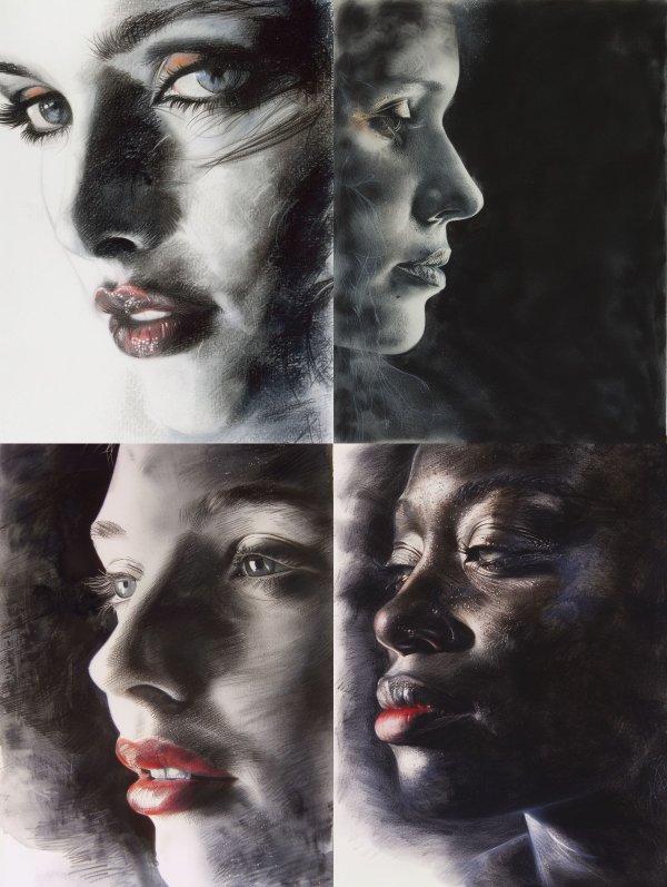 Dramatic Charcoal Portrait Study