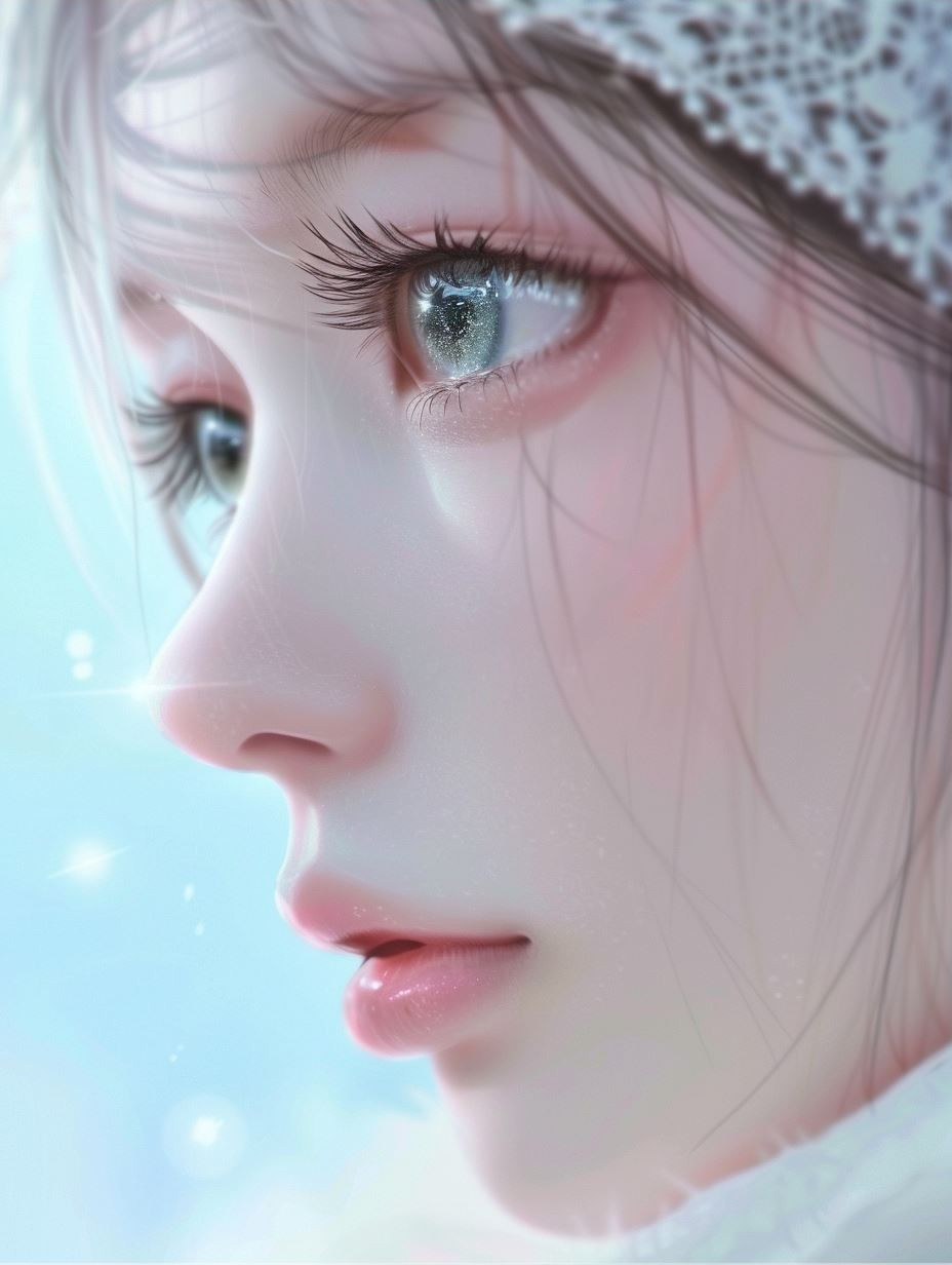 Ethereal Gaze of Spring Blossoms
