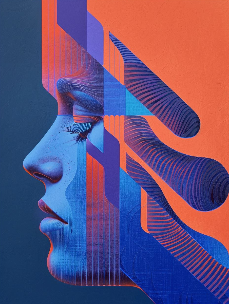 Electric Blue Neon Intimacy - Image 4