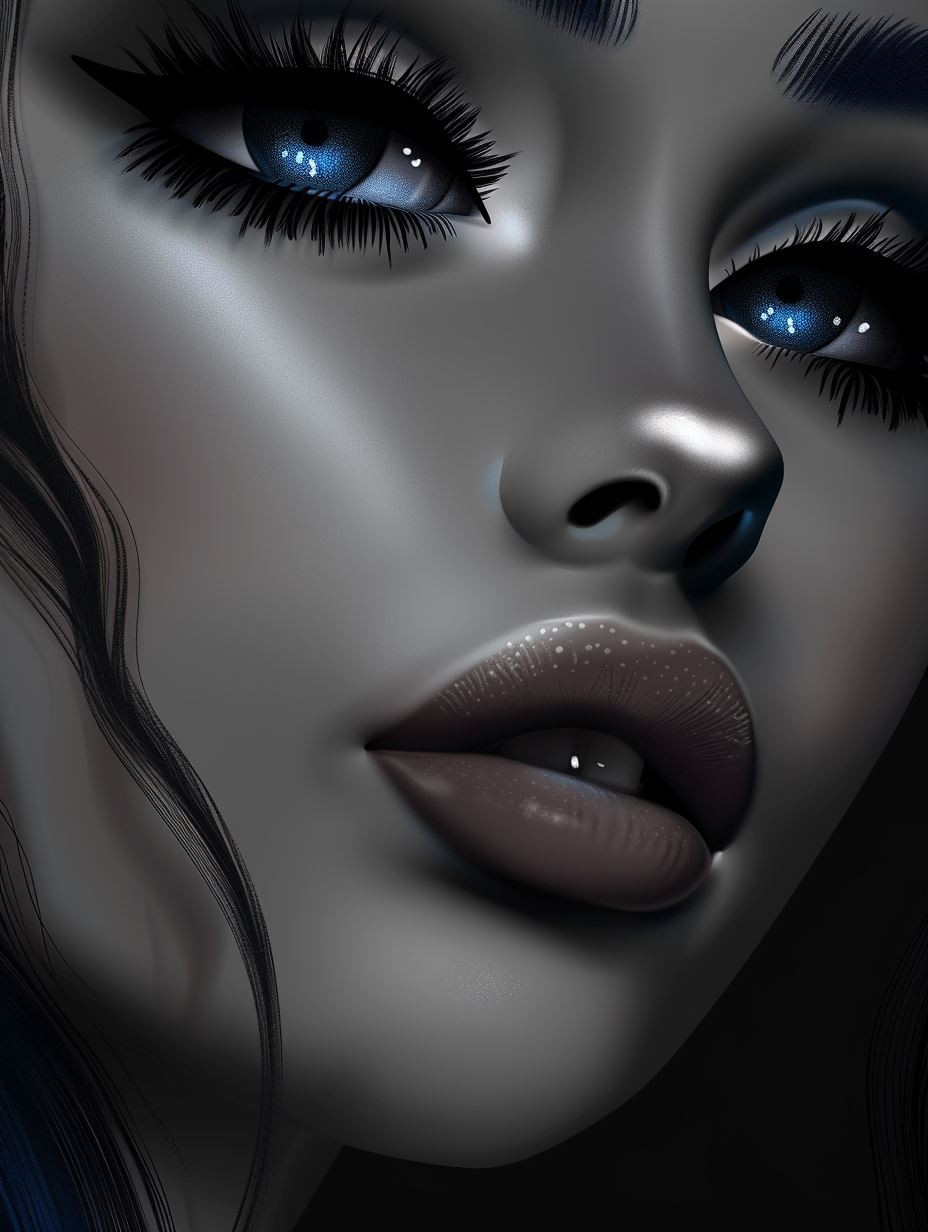 Frozen Azure Gaze