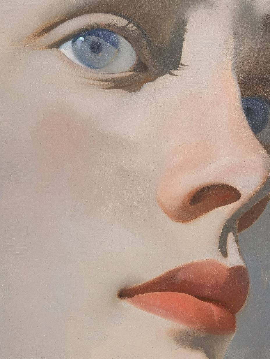 Serene Gaze in Soft Light
