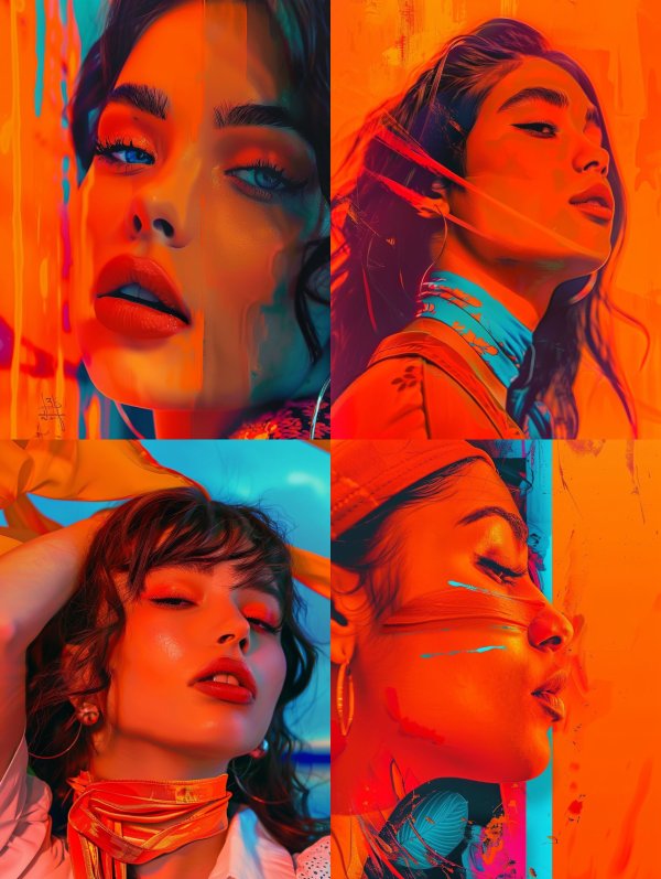 Neon Glitch Portrait