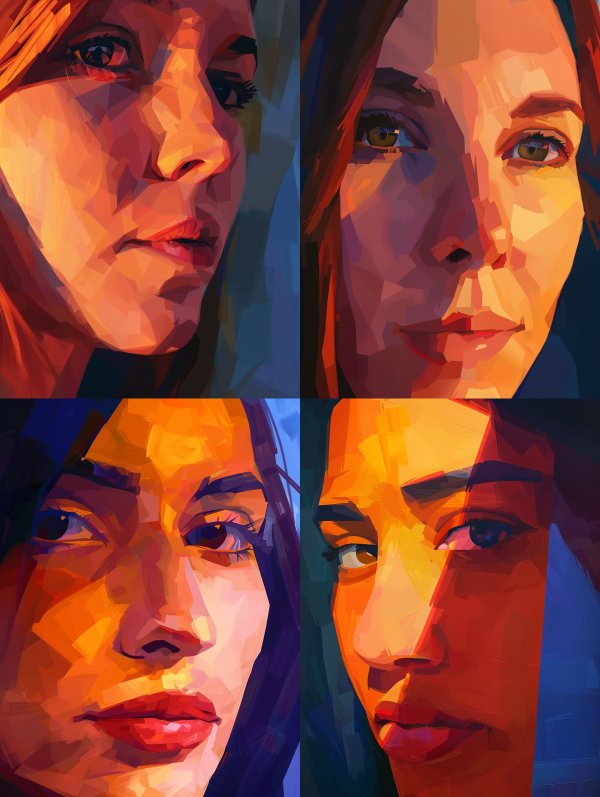 Prismatic Low Poly Portrait