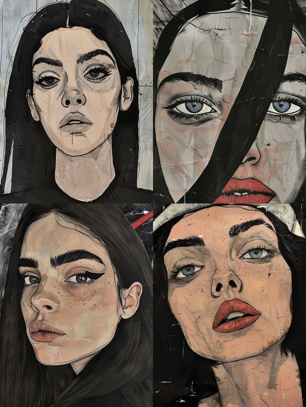 Gritty Ink Portrait Study