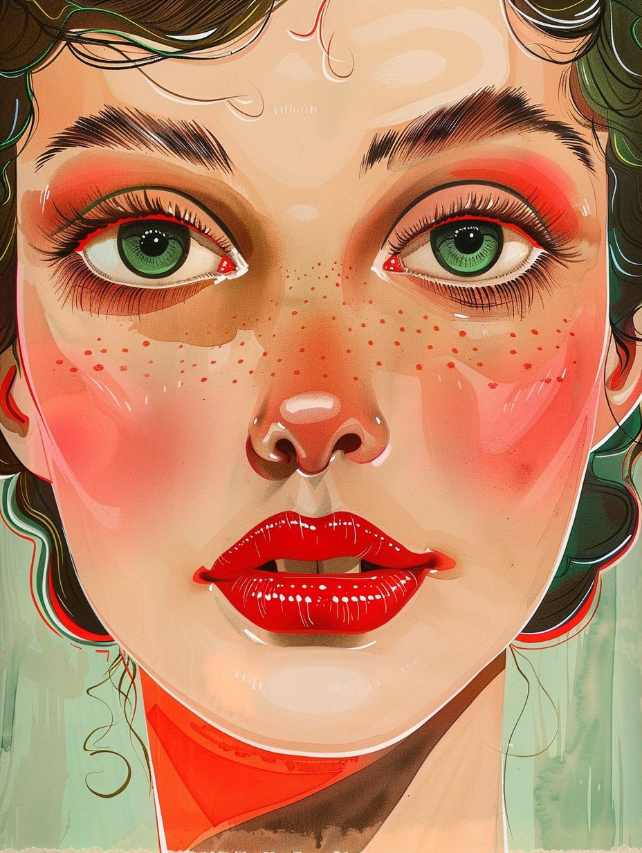 Vintage Surrealist Portrait Study