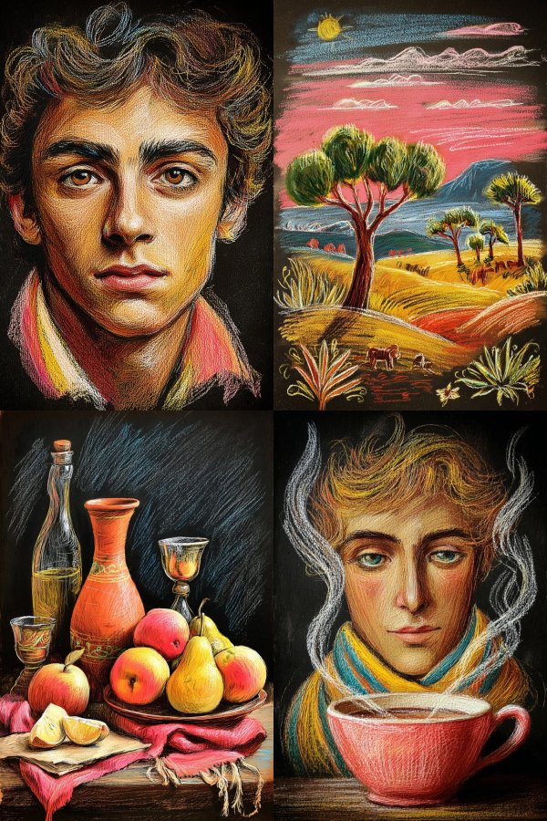 Vibrant Pastel Portrait