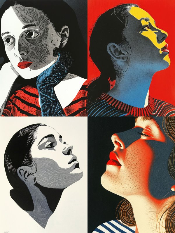 Noir Halftone Portrait