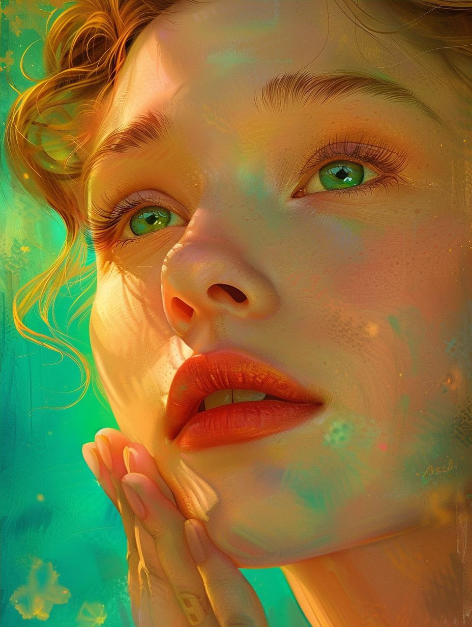 Prismatic Glow Portrait Study