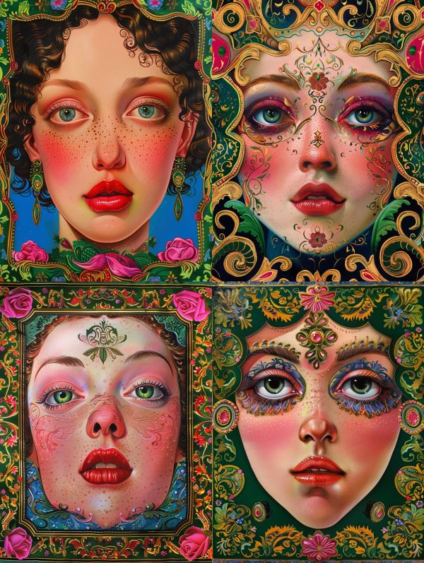 Floral Porcelain Portrait
