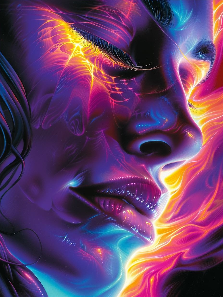 Neon Luminescence Portrait