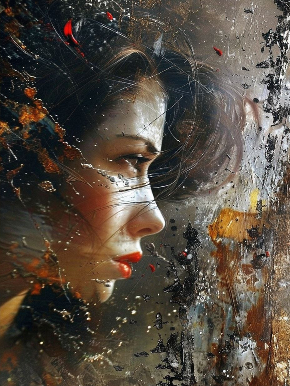 Gritty Ethereal Portrait in Chaos