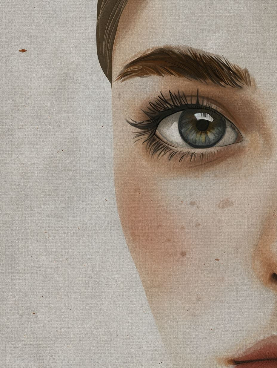 Ethereal Canvas Portrait Detail