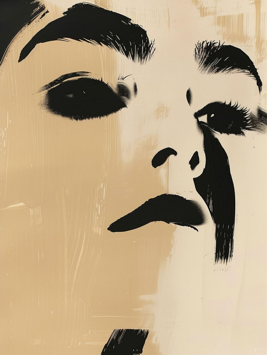 Abstract Noir Beauty Portrait