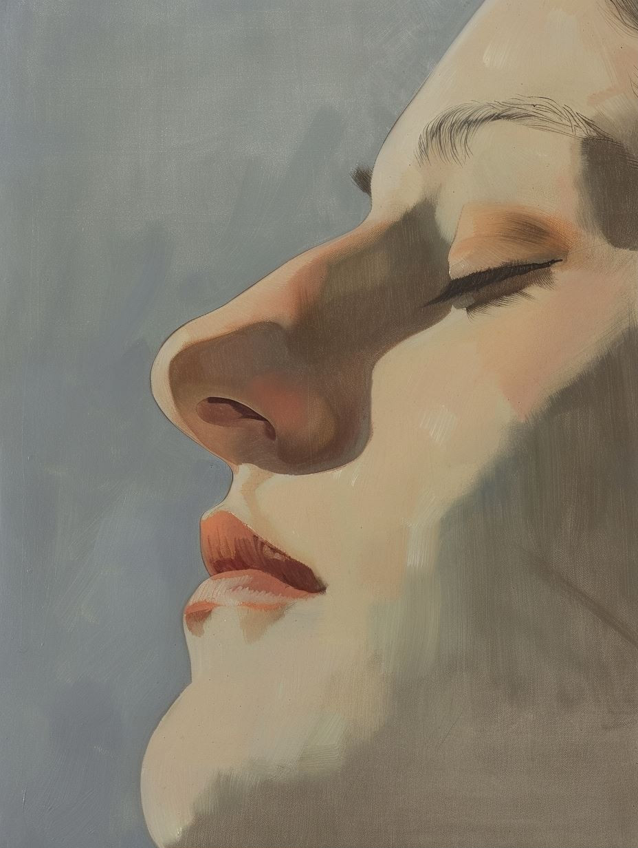 Serene Gaze in Soft Light